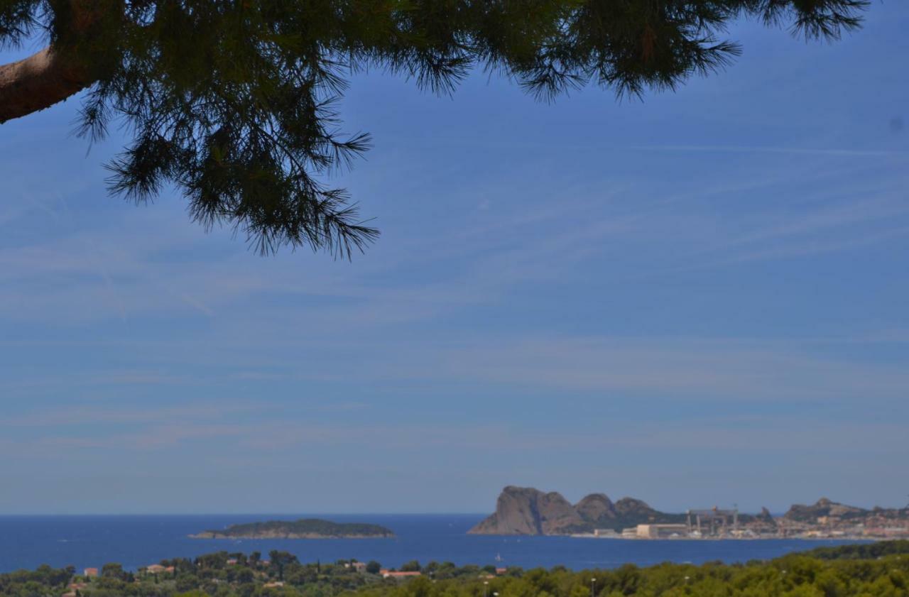 Gite Vue Mer La Cadiere-d'Azur Exterior foto